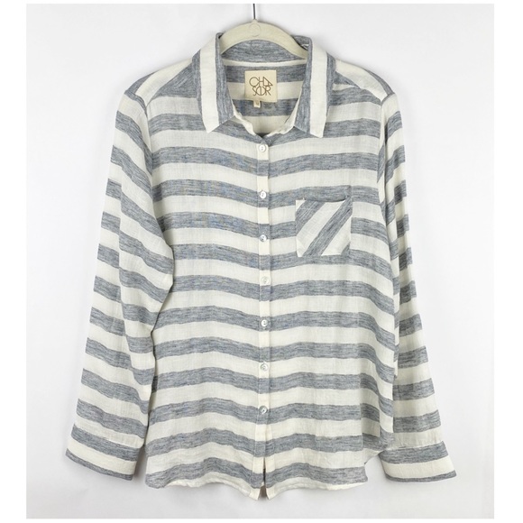 Chaser Tops - Chaser Striped Button Down Shirt